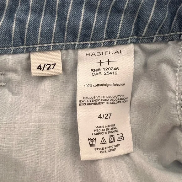 HABITUAL DENIM PINSTRIPE WIDE LEG SOFT DENIM JEANS ✨ - Picture 3 of 3